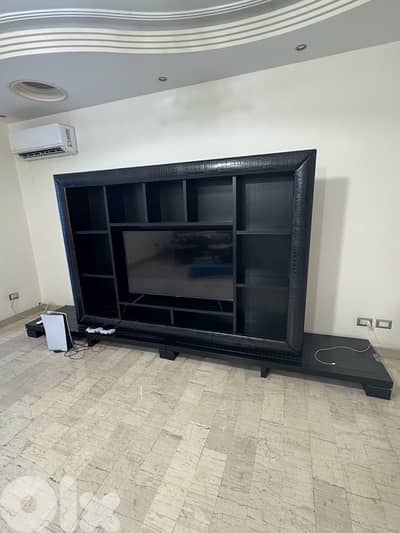 black tv cabinet