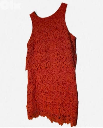 orange floral dress size 42