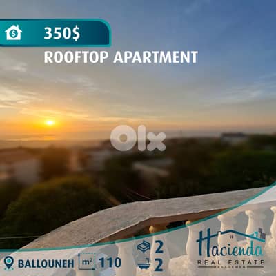 Rooftop Apartment For Rent In Ballouneh