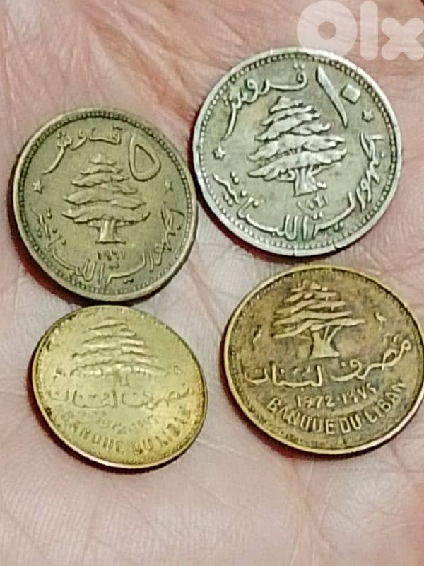 2 coins 1961 & 2 coins 1972 0