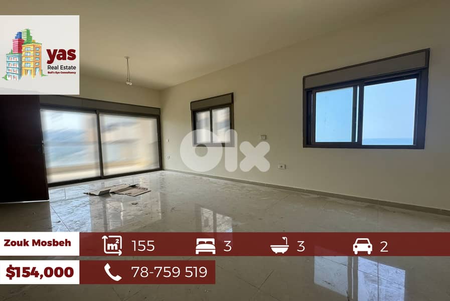 Zouk Mosbeh 155m2 | Brand New | Perfect Catch | Sea View | EL | 0