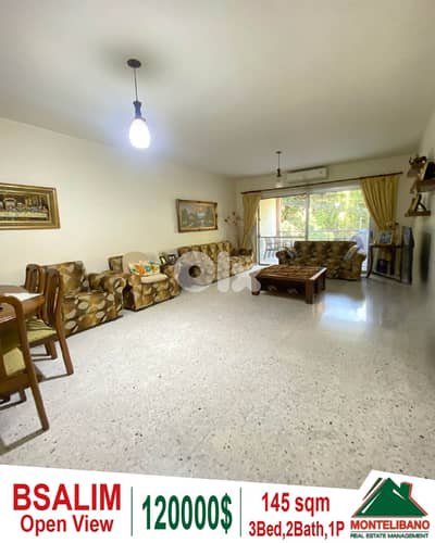 145 sqm Apartment For Sale in Bsalim (بصاليم) with Open View