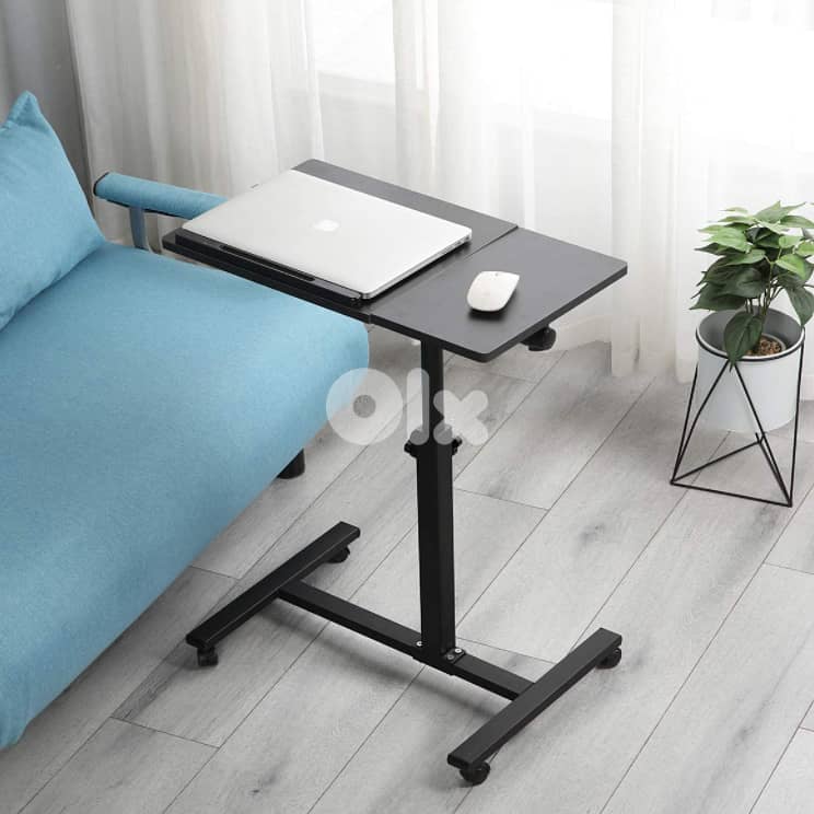 Laptop Bed Desk with Rolling Base – Fixed Tray & Adjustable Countertop 1