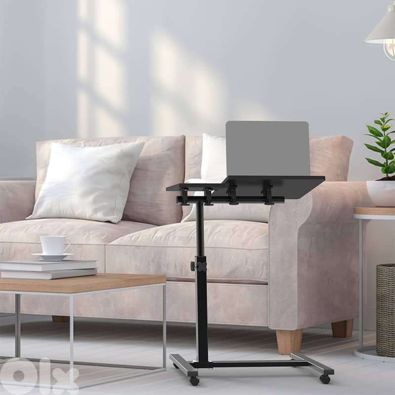 Laptop Bed Desk with Rolling Base – Fixed Tray & Adjustable Countertop 4