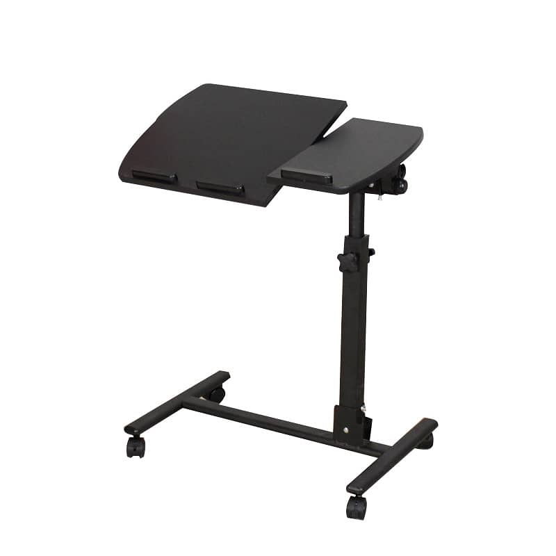 Laptop Bed Desk with Rolling Base – Fixed Tray & Adjustable Countertop 8