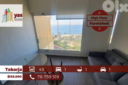 Tabarja 45m2 | Furnished Chalet | High Floor | Excellent Condiltion|OH