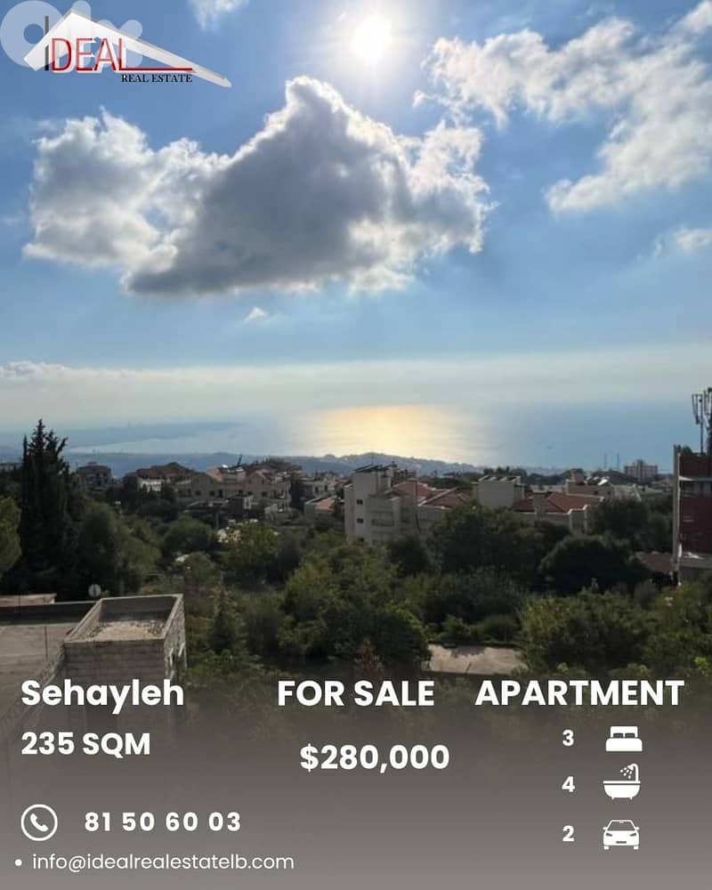 Apartment for sale in Sehayleh شقة للبيع في سهيلة 0