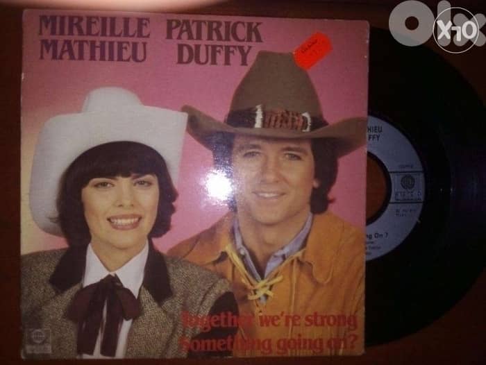 Mireille Mathieu & patrick duffy together we r strong vinil 45t gatef 0