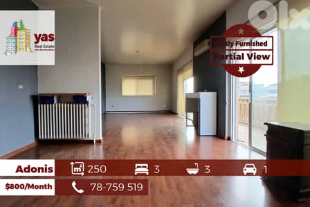 Adonis 250m2 | Partly Furnished | Land | Partial View | IV