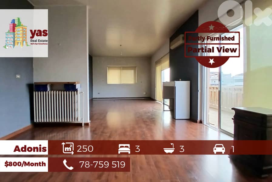 Adonis 250m2 | Partly Furnished | Land | Partial View | IV 0