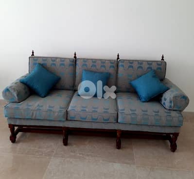 3 seater vintage handcrafted massif wood