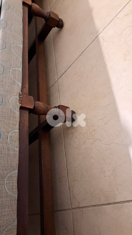 3 seater vintage handcrafted massif wood 1