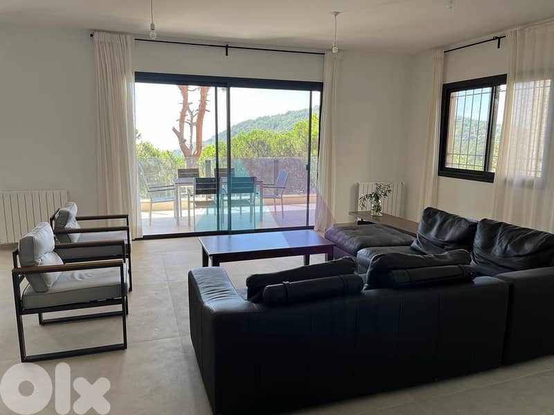 333m2 semi furnished apartment+garden+view 4rent in Broumana - برمانا 0
