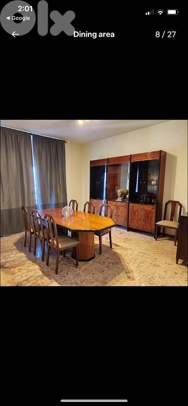 dining room set table with chairs and console 0