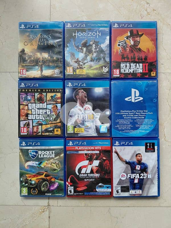 Used ps4 slim 1TB with 2 controllers and 9 games 1