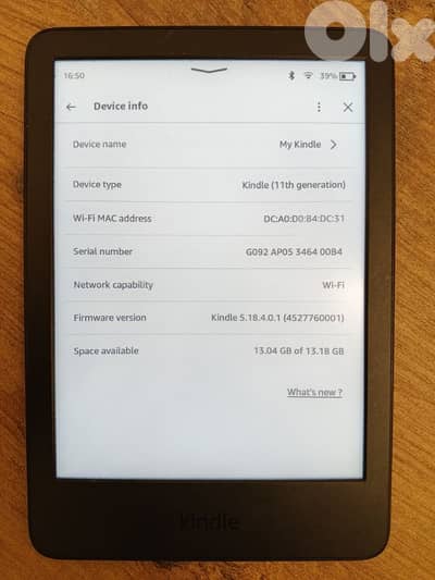 Amazon Kindle (11th Gen, 2024) – 16GB $100