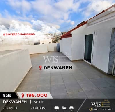 170 SQM Apartment for SALE in Dekwaneh!