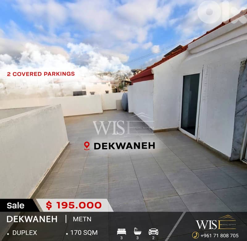170 SQM Apartment for SALE in Dekwaneh! 0
