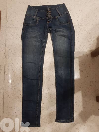 jeans navy used very good condition size small