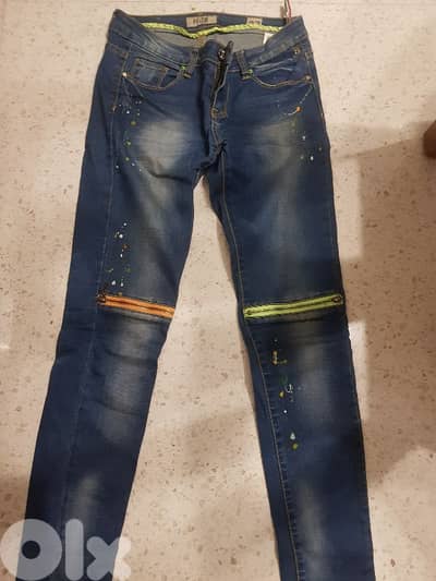 jeans with color eight brand used once size small