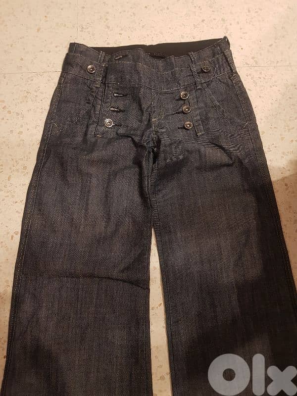 jeans grey france origin used once small 0