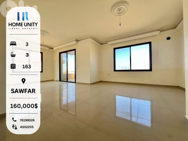 brand new 163 sqm apartment for sale in sawfar 0