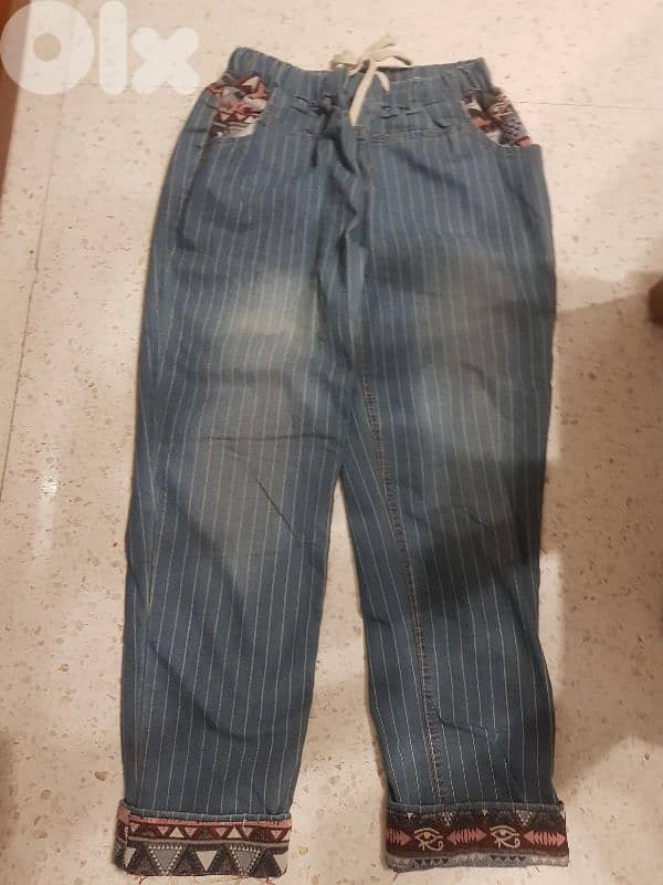 jeans raye funky with colors size s/m 0