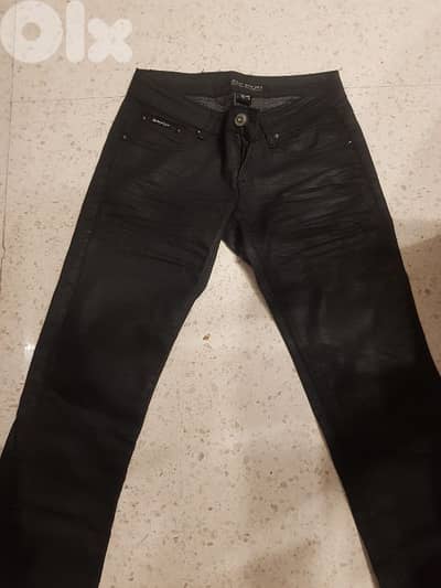 jeans satin black used once size 36 means small