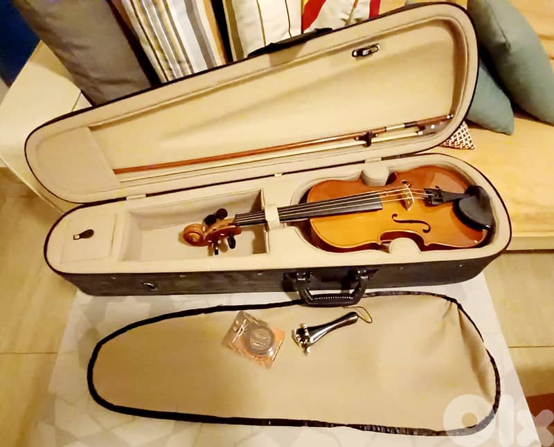 Violin 3/4 with case, bow & accessories – good condition 1
