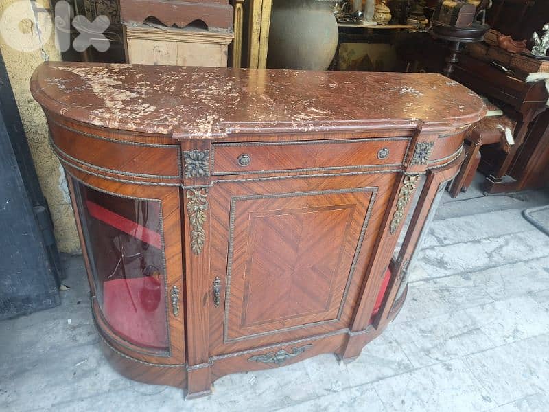 باهو رائع جدا خشب زين انتيك وجه رخام مميز سعر لقطة 1