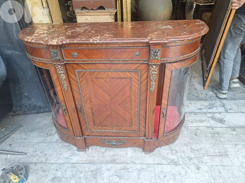 باهو رائع جدا خشب زين انتيك وجه رخام مميز سعر لقطة 2