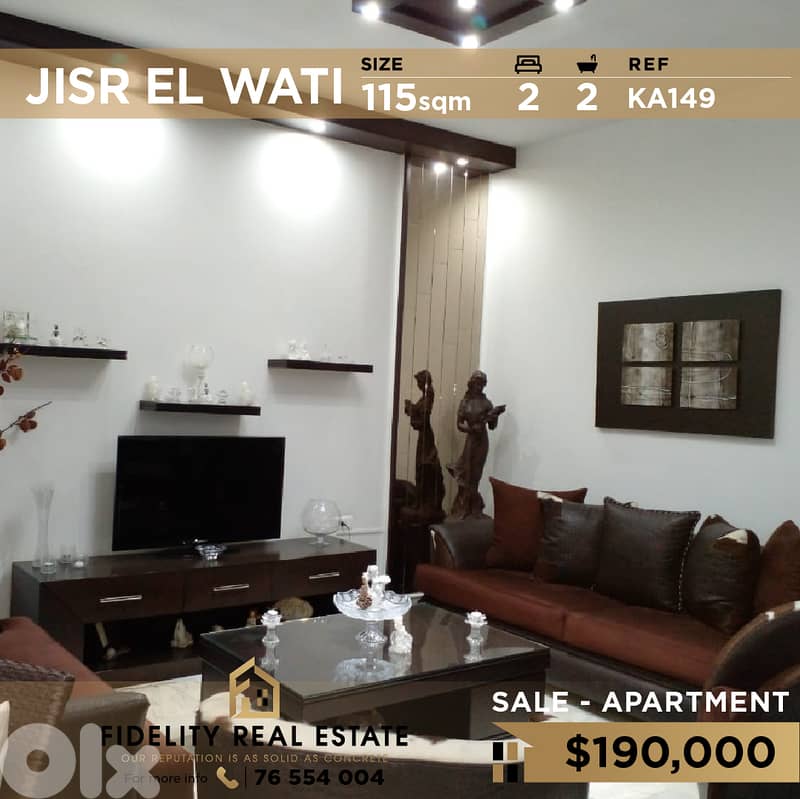 Apartment for sale in Jist El Wati KA149 شقة للبيع في جسر الواطي 0