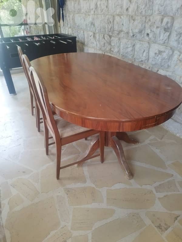 Hardwood dining table 0