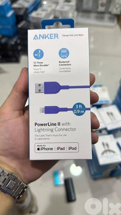 Anker Powerline II Usb-a to lightning Blue 3ft