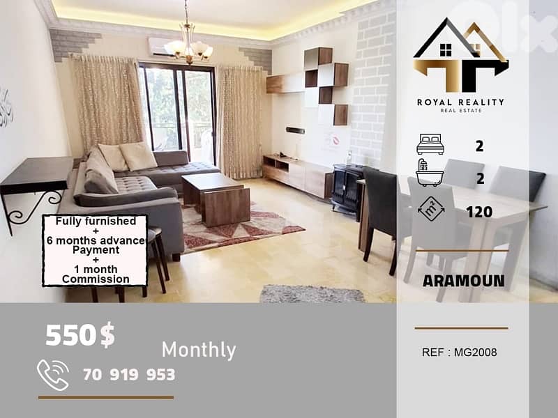 apartments for rent in aramoun aley شقق للايجار في عرمون عاليه 0