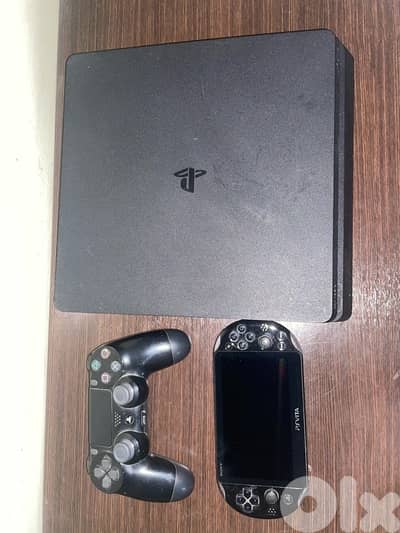 PlayStation 4 Slim Bundle (with PS Vita + Controller + Cables)