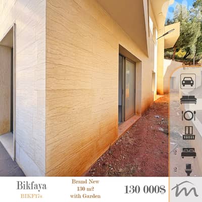 Bikfaya | Brand New 130m² Garden Apartment | Title Deed | New Building