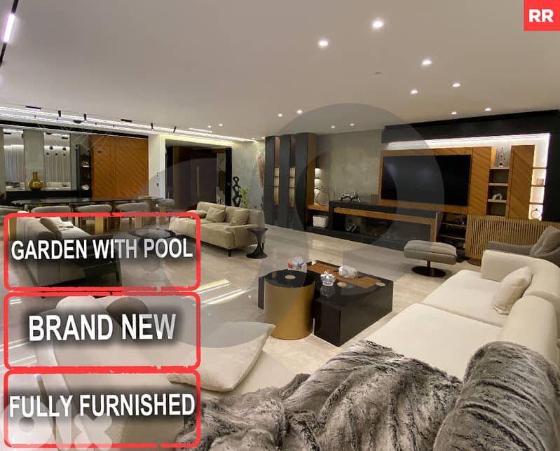 Yarzeh, Baabda, fully furnished, brand new, garden,pool REF#RR128082 0