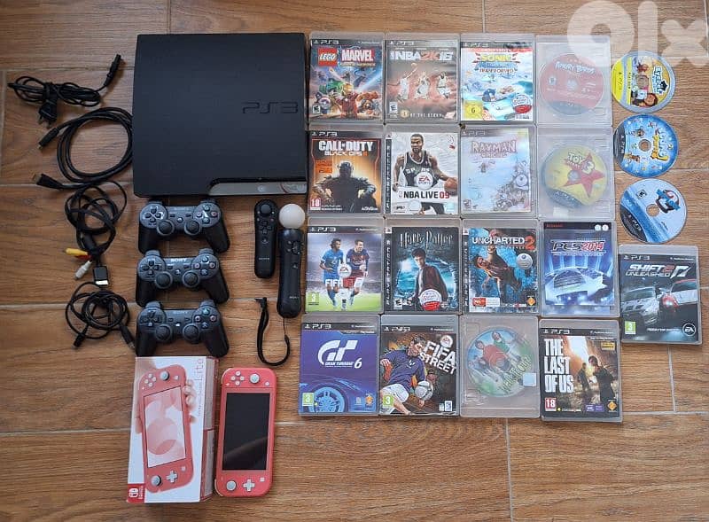 PS3 with games, nintendo switch lite, Toshiba 32" tv 0