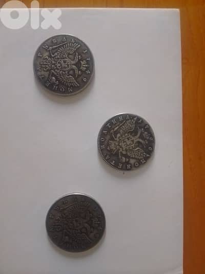 Russian 16th century queen Elizabeth rouble silver coin