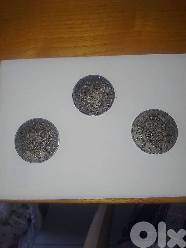 Russian 16th century queen Elizabeth rouble silver coin 1