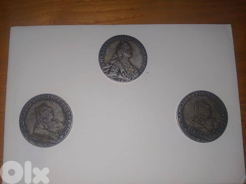 Russian 16th century queen Elizabeth rouble silver coin 2