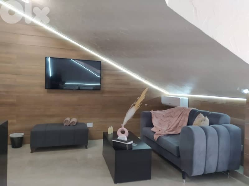 Furnished Roof Studio For Rent In Bhersaf روف للاجار في بحرصاف 0