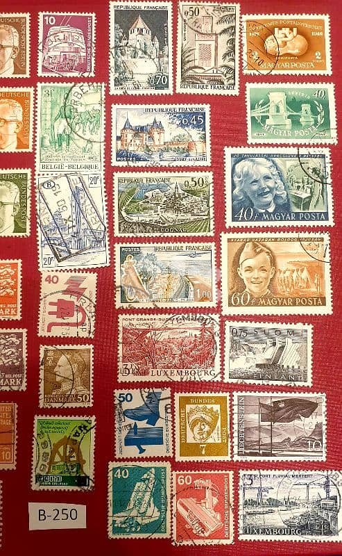 World old 50+ stamps since 1940's Lot # B-250 1