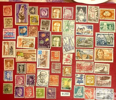World old 50+ stamps since 1940's Lot # B-250
