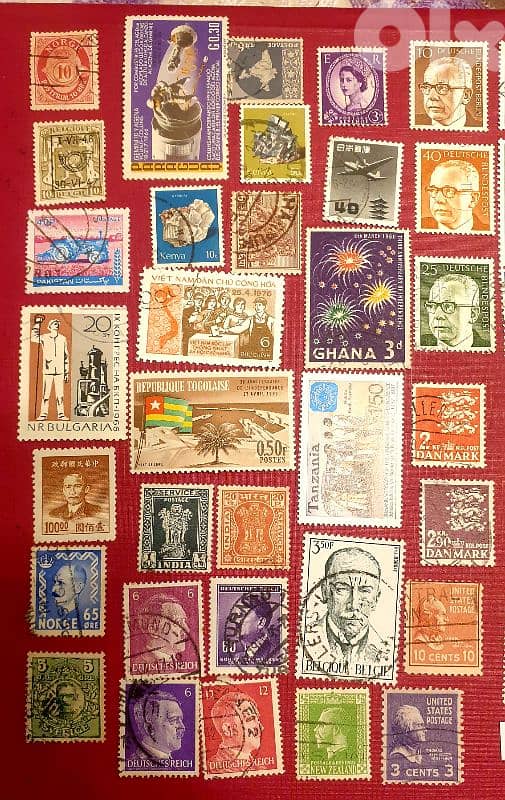 World old 50+ stamps since 1940's Lot # B-250 2