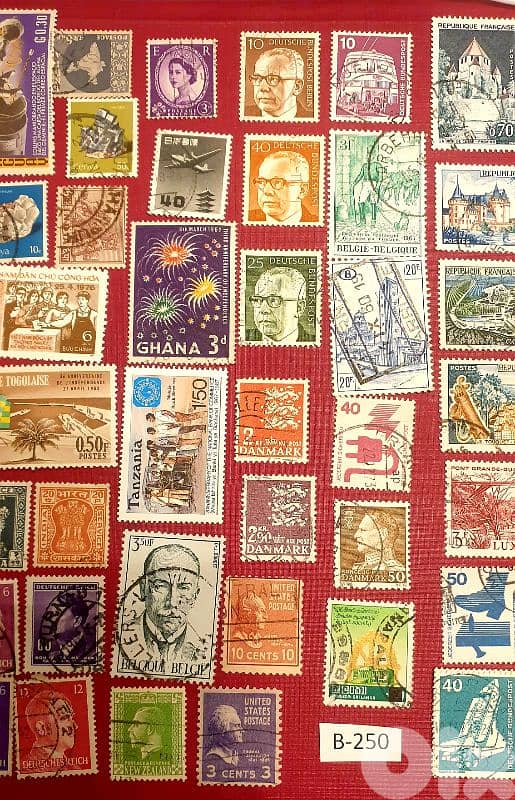 World old 50+ stamps since 1940's Lot # B-250 3