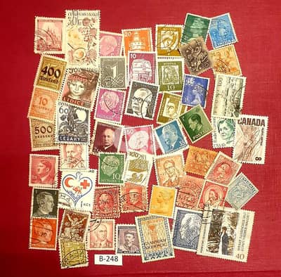 World old 50+ stamps since 1940's Lot # B-248