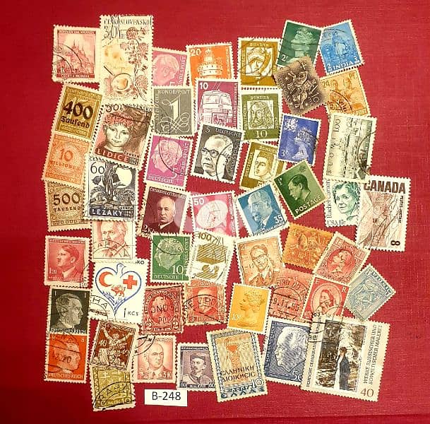 World old 50+ stamps since 1940's Lot # B-248 0