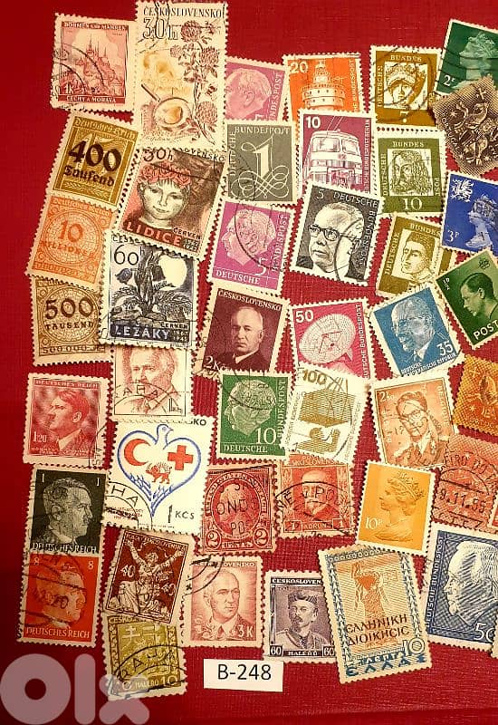 World old 50+ stamps since 1940's Lot # B-248 1